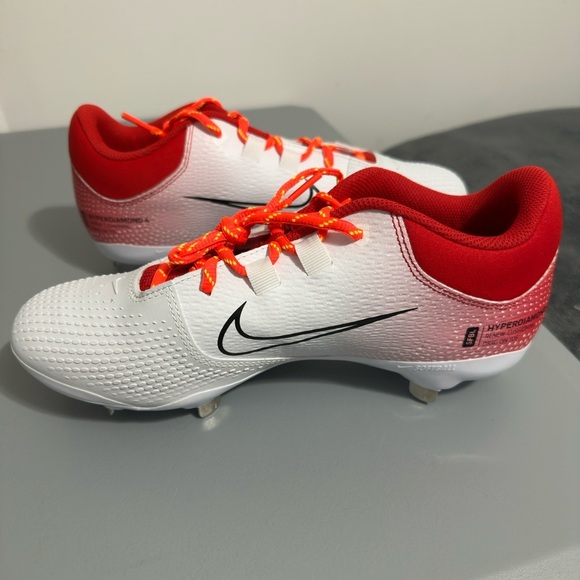 Nike 4 Pro Molded Softball Cleats Scarlet Red Black White US Size 9 (Women"s ) - Picture 3 of 6